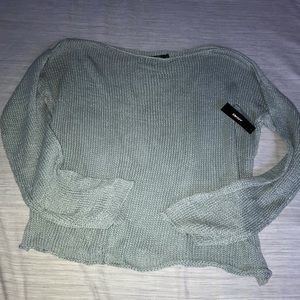 DKNY Steel blue Sweater beach coverup top size L